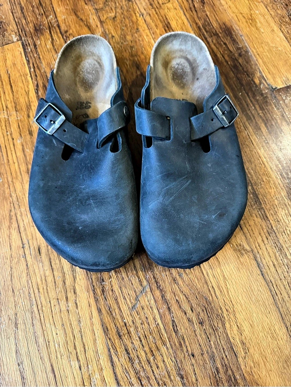 Birkenstock Boston Leather Clogs in Black